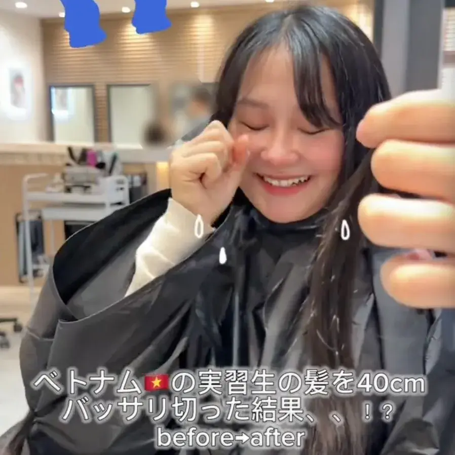 Phụ nữ Việt Nam cắt 40cm tóc dài Tôi rất thích