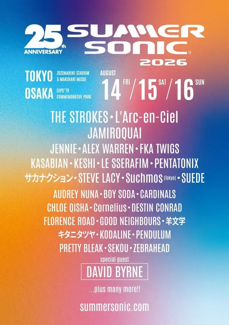 Summer Sonic 2026 công bố dàn nghệ sĩ đầu tiên